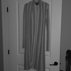 INC sliver stripped cardigan
